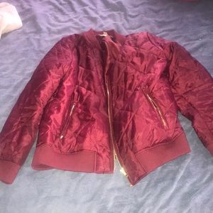 Burgundy Puff Jacket